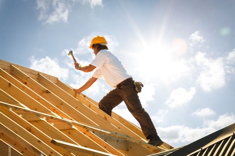 Construction Crew Installing Copper Roof